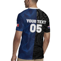 France And New Zealand Rugby Custom Rugby Jersey Les Bleus Rooster With Maori Tiki LT05 - Polynesian Pride