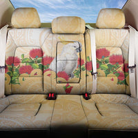New Zealand Aotearoa Cockatoo Back Car Seat Cover Maori Pattern With Pohutukawa Flowers LT05 One Size Beige - Polynesian Pride