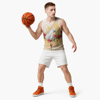 New Zealand Aotearoa Cockatoo Basketball Jersey Maori Pattern With Pohutukawa Flowers LT05 - Polynesian Pride