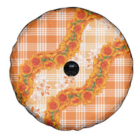 Orange Hawaii Palaka Spare Tire Cover Hawaiian Ilima Lei