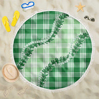 Green Hawaii Palaka Beach Blanket Hawaiian Pikake Lei