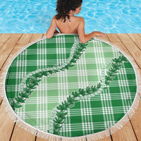 Green Hawaii Palaka Beach Blanket Hawaiian Pikake Lei