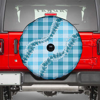 Blue Hawaii Palaka Spare Tire Cover Hawaiian Pikake Lei