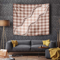 Beige Hawaii Palaka Tapestry Hawaiian Pikake Lei