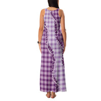 Violet Hawaii Palaka Family Matching Tank Maxi Dress and Hawaiian Shirt Hawaiian Pikake Lei LT05 - Polynesian Pride