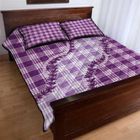 Violet Hawaii Palaka Quilt Bed Set Hawaiian Pikake Lei