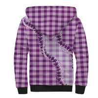 Violet Hawaii Palaka Sherpa Hoodie Hawaiian Pikake Lei