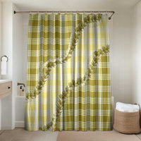 Yellow Hawaii Palaka Bathroom Set Hawaiian Pikake Lei