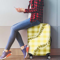 Yellow Hawaii Palaka Luggage Cover Hawaiian Pikake Lei