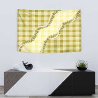 Yellow Hawaii Palaka Tapestry Hawaiian Pikake Lei