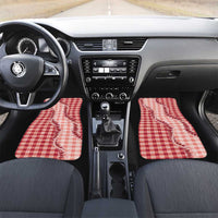Red Hawaii Palaka Car Mats Hawaiian Pikake Lei