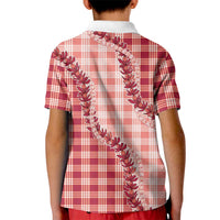 Red Hawaii Palaka Kid Polo Shirt Hawaiian Pikake Lei