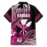 Hawaii Maui Upena Kiloi Family Matching Puletasi and Hawaiian Shirt Kakau Tribal Pattern Pink Version LT05 - Polynesian Pride