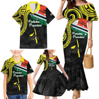 Personalised Vanuatu Penama Day Family Matching Mermaid Dress and Hawaiian Shirt Grunge Flag Style LT05 - Polynesian Pride
