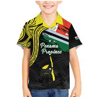 Personalised Vanuatu Penama Day Family Matching Mermaid Dress and Hawaiian Shirt Grunge Flag Style LT05 Son's Shirt Black - Polynesian Pride