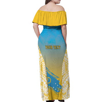 Personalised Vanuatu Sanma Day Family Matching Off Shoulder Maxi Dress and Hawaiian Shirt Special Style LT05 - Polynesian Pride