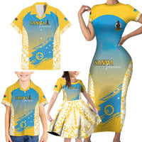 Personalised Vanuatu Sanma Day Family Matching Short Sleeve Bodycon Dress and Hawaiian Shirt Special Style LT05 - Polynesian Pride