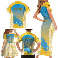 Personalised Vanuatu Sanma Day Family Matching Short Sleeve Bodycon Dress and Hawaiian Shirt Special Style LT05 - Polynesian Pride