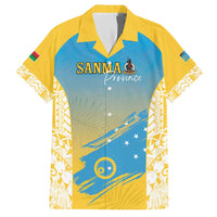 Personalised Vanuatu Sanma Day Family Matching Short Sleeve Bodycon Dress and Hawaiian Shirt Special Style LT05 Dad's Shirt - Short Sleeve Yellow - Polynesian Pride