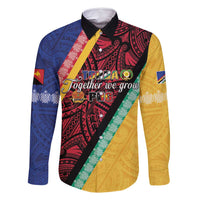 Love Torba PNG Day Family Matching Long Sleeve Bodycon Dress and Hawaiian Shirt Together We Grow LT05 Dad's Shirt - Long Sleeve Colorful - Polynesian Pride