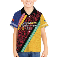 Love Torba PNG Day Family Matching Tank Maxi Dress and Hawaiian Shirt Together We Grow LT05 Son's Shirt Colorful - Polynesian Pride