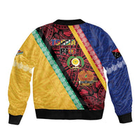Love Torba PNG Day Sleeve Zip Bomber Jacket Together We Grow - Polynesian Pride