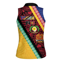 Love Torba PNG Day Women Sleeveless Polo Shirt Together We Grow LT05 - Polynesian Pride