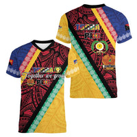 Love Torba PNG Day Women V-Neck T-Shirt Together We Grow LT05 - Polynesian Pride