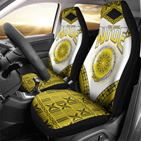 Niue The Rock Of Polynesia Car Seat Cover Peniamina Gospel Day Yellow Version LT05 - Polynesian Pride