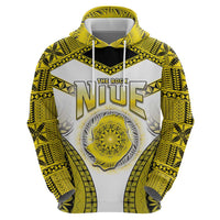Personalised Niue The Rock Of Polynesia Hoodie Peniamina Gospel Day Yellow Version LT05 - Polynesian Pride