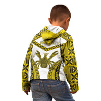 Personalised Niue The Rock Of Polynesia Kid Hoodie Peniamina Gospel Day Yellow Version LT05 - Polynesian Pride