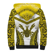 Personalised Niue The Rock Of Polynesia Sherpa Hoodie Peniamina Gospel Day Yellow Version LT05 - Polynesian Pride