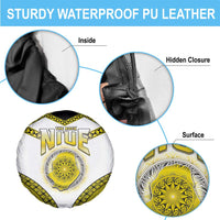 Niue The Rock Of Polynesia Spare Tire Cover Peniamina Gospel Day Yellow Version LT05 - Polynesian Pride
