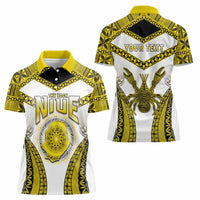 Personalised Niue The Rock Of Polynesia Women Polo Shirt Peniamina Gospel Day Yellow Version LT05 - Polynesian Pride