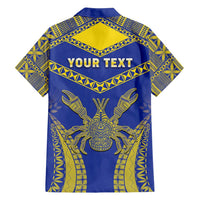 Personalised Niue The Rock Of Polynesia Family Matching Off Shoulder Maxi Dress and Hawaiian Shirt Peniamina Gospel Day Blue Version LT05 - Polynesian Pride