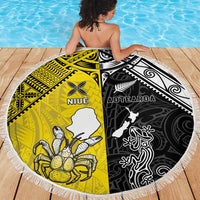 New Zealand Maori And Niue Hiapo Beach Blanket Lizard And Coconut Crab Together LT05 - Polynesian Pride