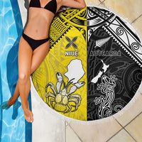 New Zealand Maori And Niue Hiapo Beach Blanket Lizard And Coconut Crab Together LT05 - Polynesian Pride