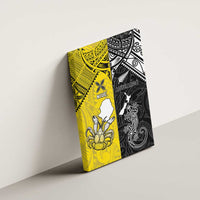 New Zealand Maori And Niue Hiapo Canvas Wall Art Lizard And Coconut Crab Together LT05 - Polynesian Pride