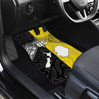 New Zealand Maori And Niue Hiapo Car Mats Lizard And Coconut Crab Together LT05 - Polynesian Pride