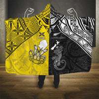 New Zealand Maori And Niue Hiapo Hooded Blanket Lizard And Coconut Crab Together LT05 - Polynesian Pride