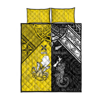 New Zealand Maori And Niue Hiapo Quilt Bed Set Lizard And Coconut Crab Together LT05 - Polynesian Pride