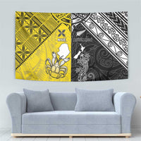 New Zealand Maori And Niue Hiapo Tapestry Lizard And Coconut Crab Together LT05 - Polynesian Pride