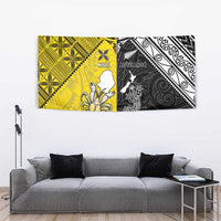 New Zealand Maori And Niue Hiapo Tapestry Lizard And Coconut Crab Together LT05 - Polynesian Pride