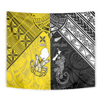 New Zealand Maori And Niue Hiapo Tapestry Lizard And Coconut Crab Together LT05 - Polynesian Pride
