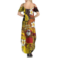 Papua New Guinea Retro Christmas Family Matching Summer Maxi Dress and Hawaiian Shirt Hamamas Krismas - Polynesian Pride
