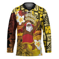 Papua New Guinea Retro Christmas Hockey Jersey Hamamas Krismas - Polynesian Pride