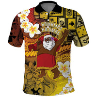 Papua New Guinea Retro Christmas Polo Shirt Hamamas Krismas - Polynesian Pride