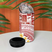 Tonga Christmas 4 in 1 Can Cooler Tumbler Kilisimasi Fiefia Retro Style Red LT05 - Polynesian Pride