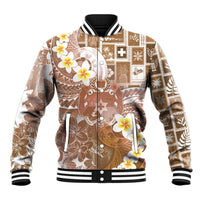 Tonga Christmas Baseball Jacket Kilisimasi Fiefia Retro Style Brown LT05 Unisex Brown - Polynesian Pride