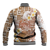 Tonga Christmas Baseball Jacket Kilisimasi Fiefia Retro Style Brown LT05 - Polynesian Pride
